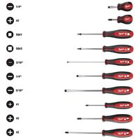 Milwaukee スクリュードライバー10点セット (48-22-2710) / SCREWDRIVER SET 10PC