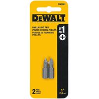 DeWalt Phillips スクリュードライバービット 2個入 (DW2001) / SCREWDRVR BIT #1 PHL 2PC