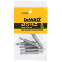 DeWalt Phillips/Slotted ダブルエンドスクリュードライバービット 6個入 (DW2024B6) / POWER BIT PH#2/SL#8 6PK