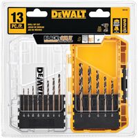 DeWalt ブラックオキサイド ドリルビット13点セット (DW1163) / DRILLBIT SET BLK OX 13PC