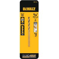 DeWalt ブラックオキサイド ドリルビット (DW1112) / DRILL BT BLK-OX 3/16X3.5