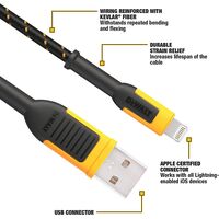 DeWalt Lightning /USB充電＆同期ケーブル (131 1326 DW2) / LIGHTNING USB APPLE 10'