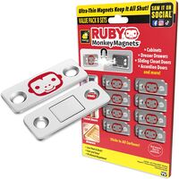 BulbHead Ruby Monkey Magnet ドア＆引き出し開閉マグネット 8個入 (16562-8) / RUBY MONKEY MAGNETS