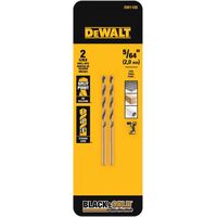 DeWalt ハイスピードスティール製ドリルビット (DW1105) / DRILL BIT BLK OXID 5/64"