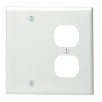 Leviton ウォールプレート ホワイト 2ギャング (88008-000)
