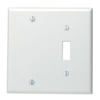 Leviton ブランク＆トグル式ウォールプレート ホワイト 2ギャング (88006-000)