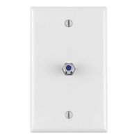 Leviton 電話＆ビデオ用ウォールプレート ホワイト (80781-00W)