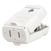 Leviton 非接地&ストレートブレードコネクター ホワイト (C22-00102-0WP)
