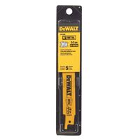 Dewalt　バイメタルレシプロソーブレード  6インチ 5枚入 (DW4808) / BLADE RECIP 6" 14T PK5