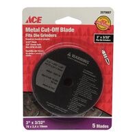 ACE　カットオフブレード  3X3/32インチ 5個入(2079887) / BLADE CUTOFF 3X3/32" CD5