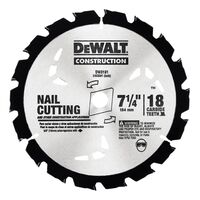 Dewalt  カーバイドチップソーブレード 7-1/4インチ (DW3191) / BLADE SAW DEWALT 7-1/4" 18T