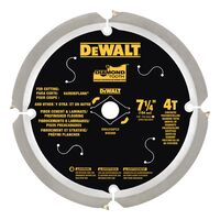 Dewalt　ファイバーセメントブレード 7.25インチ（DWA3193PCD) / FIBER CEMENT BLDE7.25"4T