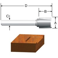 VERMONT AMERICAN　モルタイズ ルータービット 1/2インチ (23110) / ROUTER BIT 1/2" MORTISE