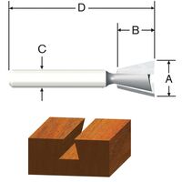 VERMONT AMERICAN   ドーブテイルルータービット 3/8インチ (23113) / ROUTER BIT 3/8" DOVETAIL