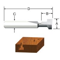 VERMONT AMERICAN　キーホールルータービット 3/8インチ (23116) / ROUTER BIT 3/8" KEYHOLE