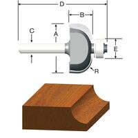 VERMONT AMERICAN   コーブルータービット 3/8インチ (23140) / ROUTER BIT 3/8R COVE