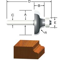 VERMONT AMERICAN   オジールータービット 3/16インチ (23145) / ROUTER BIT 3/16R OGEE