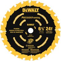 DEWALT　丸のこ用カーバイドブレード（DW9199）/ 24T BLADE CARBIDE 6-1/2"