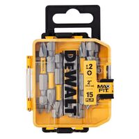 DeWalt Max Fit プラススクリュードライバービット15点セット (DWA2PH2MF15)