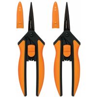 Fiskars Softgrip ストレートエッジ剪定ばさみ 2個入 (399241-1002)