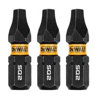 DeWalt FlexTorq スクエアインパクトドライバービット3点セット (DWAF1SQ2IR3)