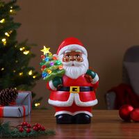 Mr. Christmas LED付アフリカンアメリカンサンタ装飾 (10893AC)
