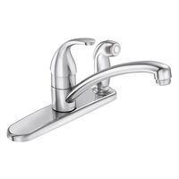 Moen Adler サイドスプレイヤー付1ハンドル式キッチン蛇口 クロム仕上げ (87605)