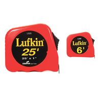 Lufkin  メジャーセット 25＆6フィート  (L625KR) / RULE TAPE 1X25 W/6'TAPE