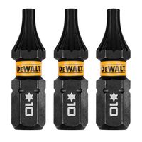 DeWalt FlexTorq Torx インパクトドライバービット3点セット (DWAF1TX10IR3)