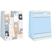 Paper Images 男の子赤ちゃん用ギフトバッグ メガワイドジャンボ 12個セット (EMWJGBA-4)