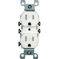 Leviton 二連コンセント ホワイト (T5320-00W)