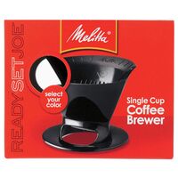 Melitta Ready Set Joe ドリップ式コーヒーブリュワー ブラック 1カップ (64007)