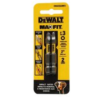 DeWalt MAXFIT スクリュードライバービット 2個入 (DWA2SQ3MF2)