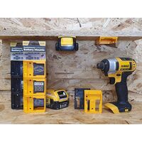 StealthMounts Dewalt 20V MAX バッテリーマウントホルダー 6個入 (BM-DW20-YLW-6)