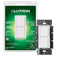 Lutron Maestro タップ式調光スイッチ ホワイト (MACL-L3S25H-WH)