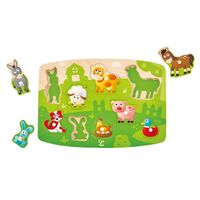 Hape 農場ペグパズル 10点入 (E1408)