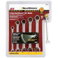 ACE  メタリックギアーレンチラチェッティング 6点セット (2194694) / GEARWRENCH 6PC SET - MM