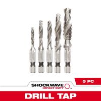 Milwaukee Shockwave ドリル＆タップ5点セット (48-89-4875)