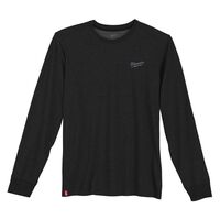 Milwaukee Freeflex 男性用長袖ワークTシャツ ブラック Mサイズ (604B-M)