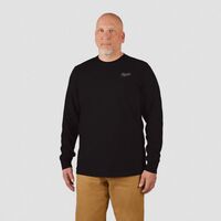 Milwaukee Freeflex 男性用長袖ワークTシャツ ブラック XXLサイズ (604B-2X)