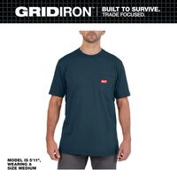 Milwaukee Gridiron 半袖Tシャツ ブルー Mサイズ (605BL-M)