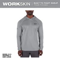 Milwaukee Workskin フード付スウェットシャツ グレー XLサイズ (M550G-XL)