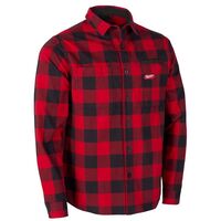 Milwaukee Gridiron 襟付フランネルシャツ レッド XLサイズ (M551R-XL)