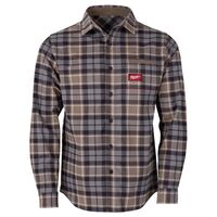 Milwaukee Gridiron 襟付フランネルシャツ グレー XLサイズ (M551G-XL)