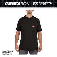 Milwaukee Gridiron 半袖Tシャツ ブラック Mサイズ (605B-M)