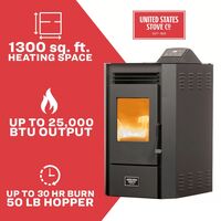 US Stove ウッドペレット式暖炉 (US5513-W)