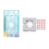 Regalo ソフトゴム製コーナークッション グレー 4個入 (6122 G)
