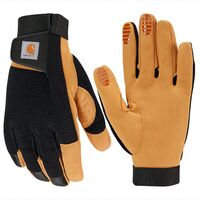Carhartt 男性用グリップグローブ ブラック＆イエロー XLサイズ (GD0779MBLKBLYXL)