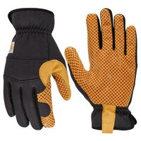 Carhartt 男性用グリップグローブ ブラック＆イエロー Lサイズ (GD0824MBLKBLY-L)
