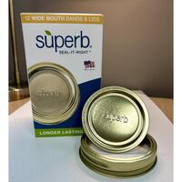 Superb Seal-It-Right キャニング蓋＆リング ワイドマウス 12個入 12セット (90305)